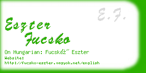 eszter fucsko business card